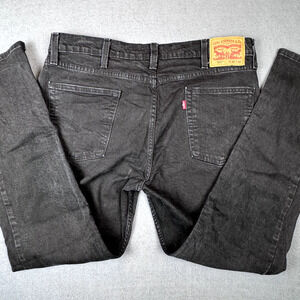 Levis 514 Jeans Men's Size 38x32 Straight Black Pockets Denim Casual Grunge Emo